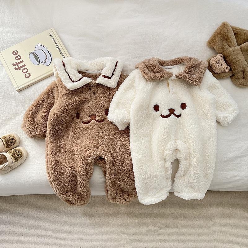 婴儿连体衣宝宝保暖长袖哈衣婴儿衣服春秋冬加绒爬服新生儿外出服