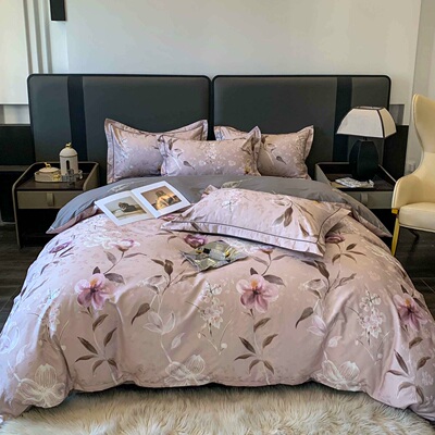 丽人凯 新款高支高密全棉大提花四件套 芷蕾（名）