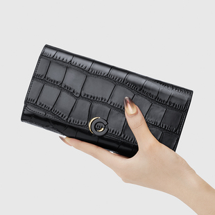 英皇保罗钱包女款长款2026新款真皮时尚简约三折女士手拿包送母亲