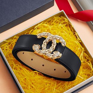 保罗女士皮带真皮新款百搭纯牛皮时尚细宽腰带裙子ins风牛仔裤带