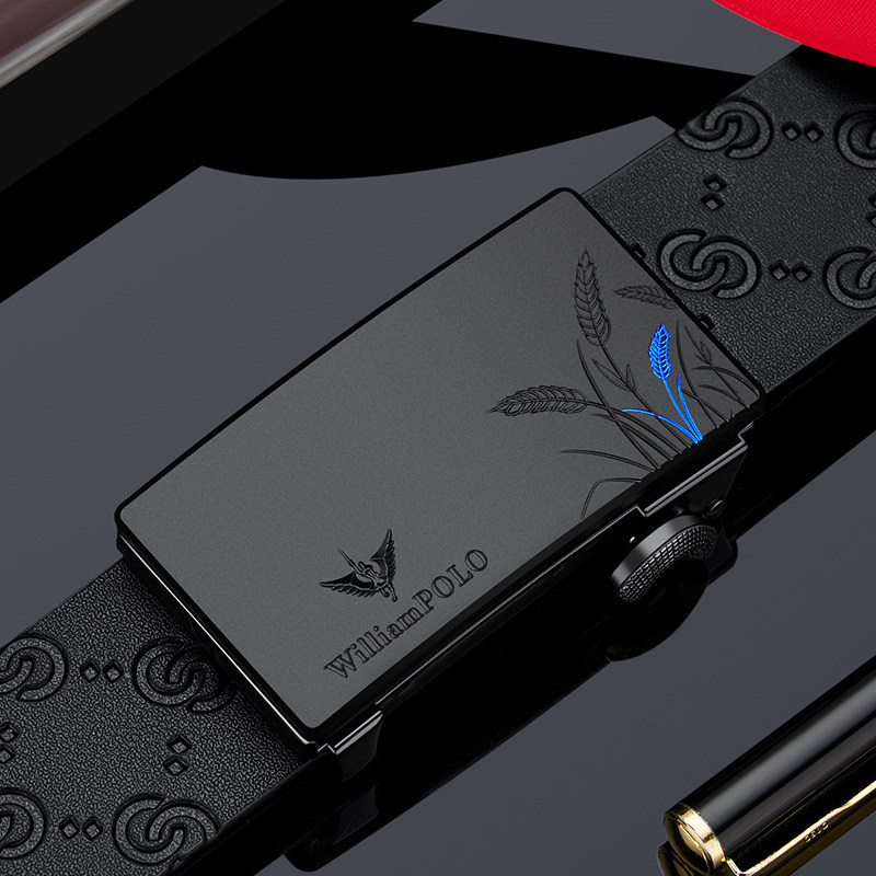 英皇保罗皮带男真皮2024新款自动扣内穿纯牛皮男生腰带商务裤带