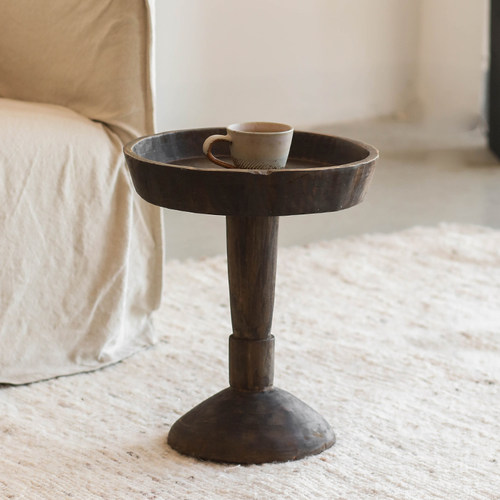 原木小边几侘寂风装饰