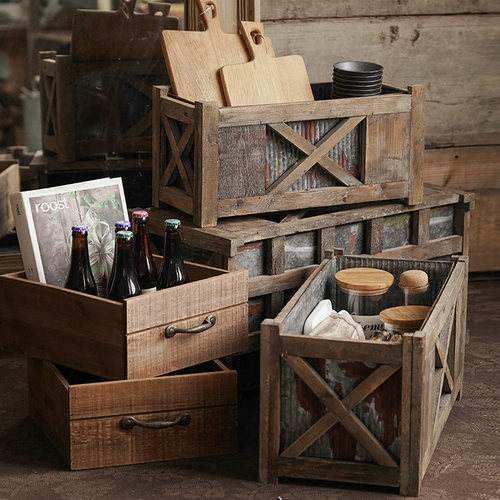 铁艺美式复古做旧花园装饰