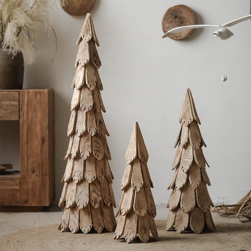 木片松树装饰摆件客厅大型