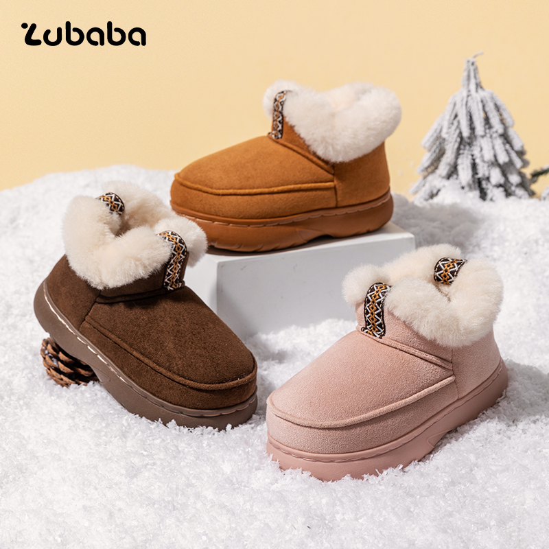 猪爸爸冬季新款加绒儿童雪地靴