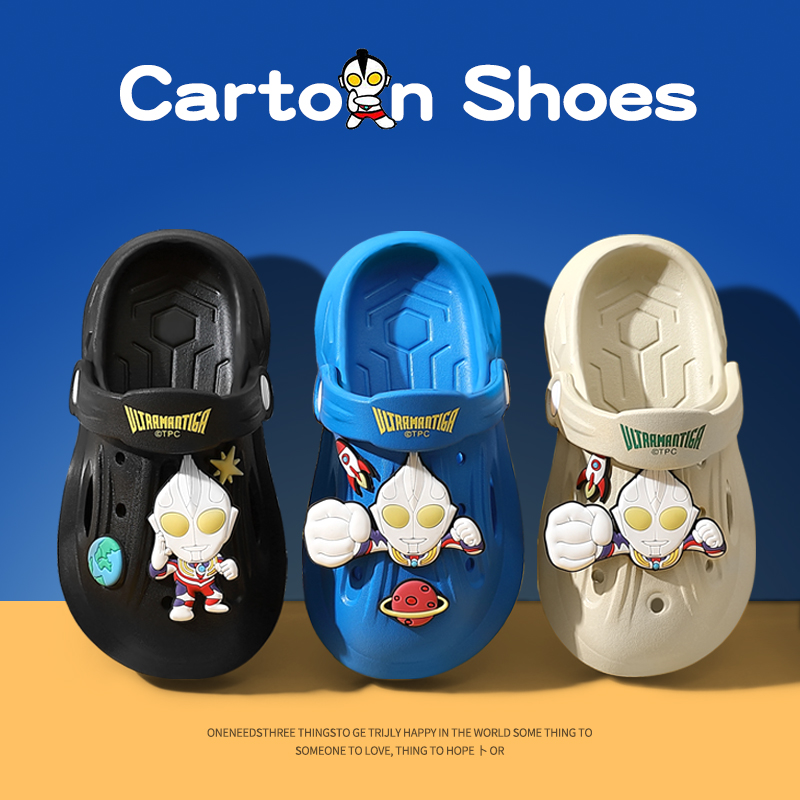 猪爸爸卡通儿童夏季两穿凉拖鞋