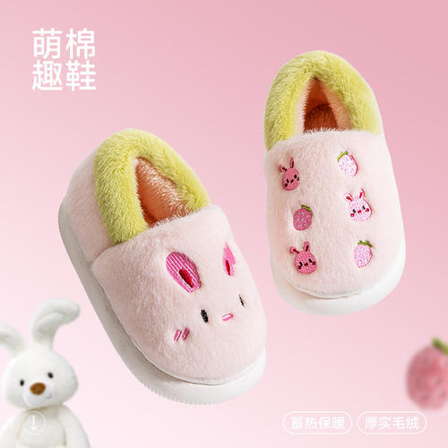 猪爸爸冬季新款动物系列儿童棉鞋
