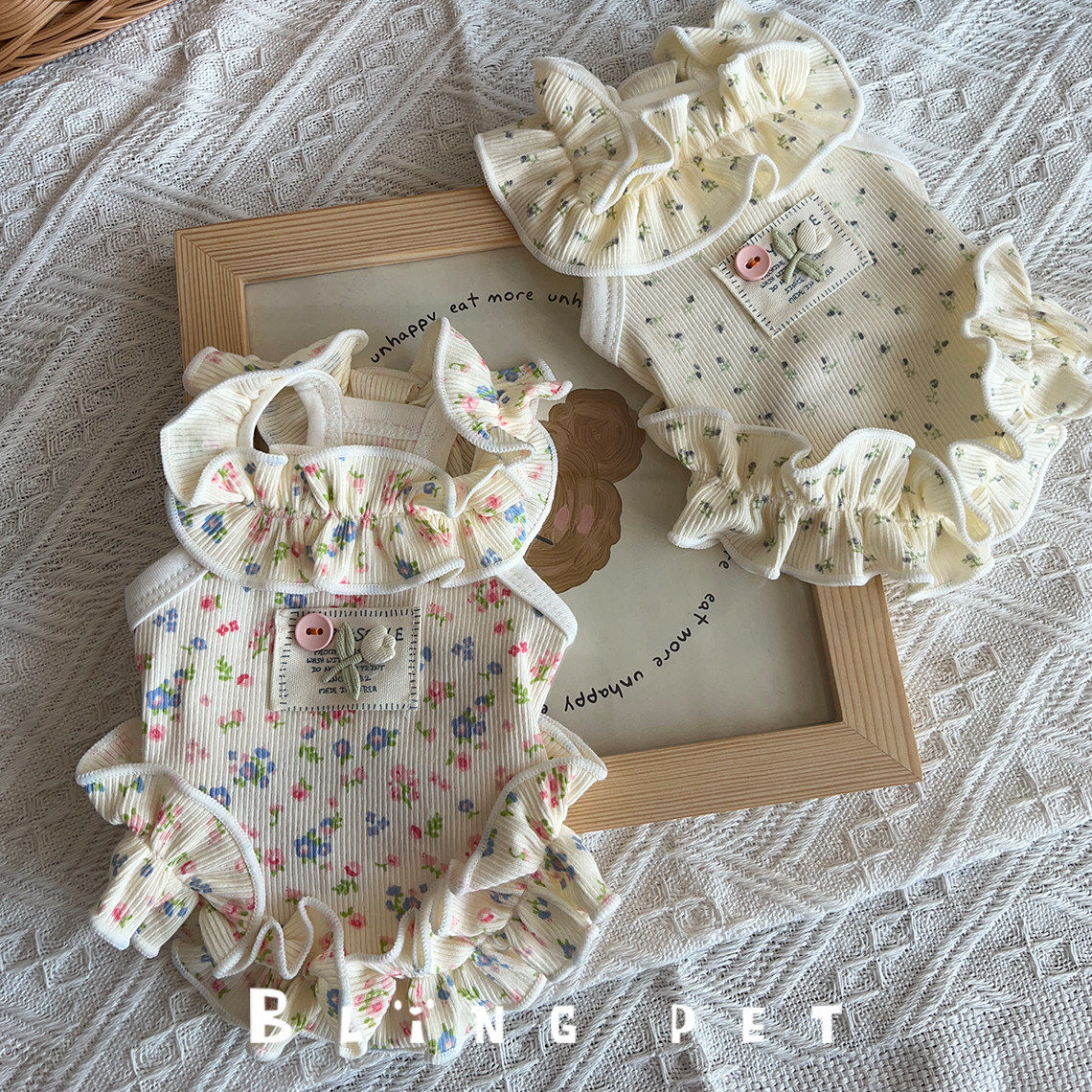 宠物衣服狗狗小体犬春夏纯棉碎花裙马尔济斯约克夏比熊泰迪雪纳瑞