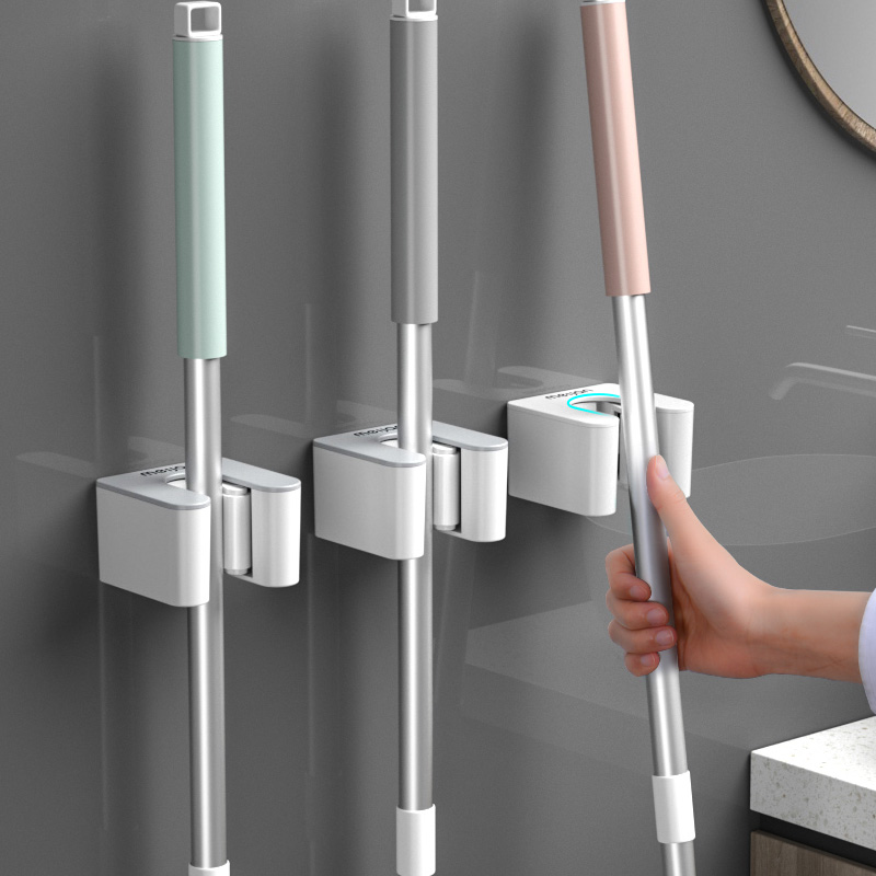 美简免打孔拖把夹强力挂钩扫把夹