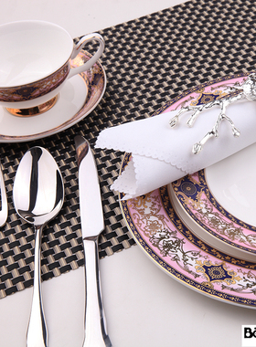 粉色妖姬英式欧式中档骨瓷牛排盘平盘宫廷酒店样板房摆设餐具热销