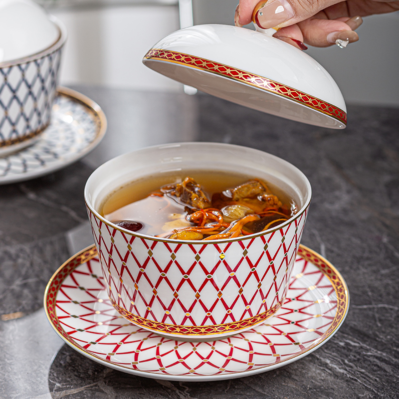 伯善瓷文艺复兴红炖盅300毫升