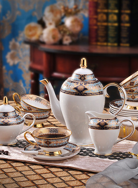 欧式宫廷风茶具咖啡杯碟套装美式高档骨瓷咖啡具英式下午茶具送礼