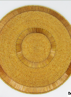 样板房餐垫串珠餐垫钉珠餐垫贵好餐垫手工餐垫室内装饰会所别墅