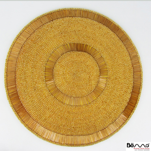 样板房餐垫串珠餐垫钉珠餐垫贵好餐垫手工餐垫室内装饰会所别墅