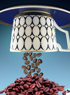 出口英国蓝色咖啡杯中档奢感骨瓷西餐具牛排盘器皿组欧式咖啡热销