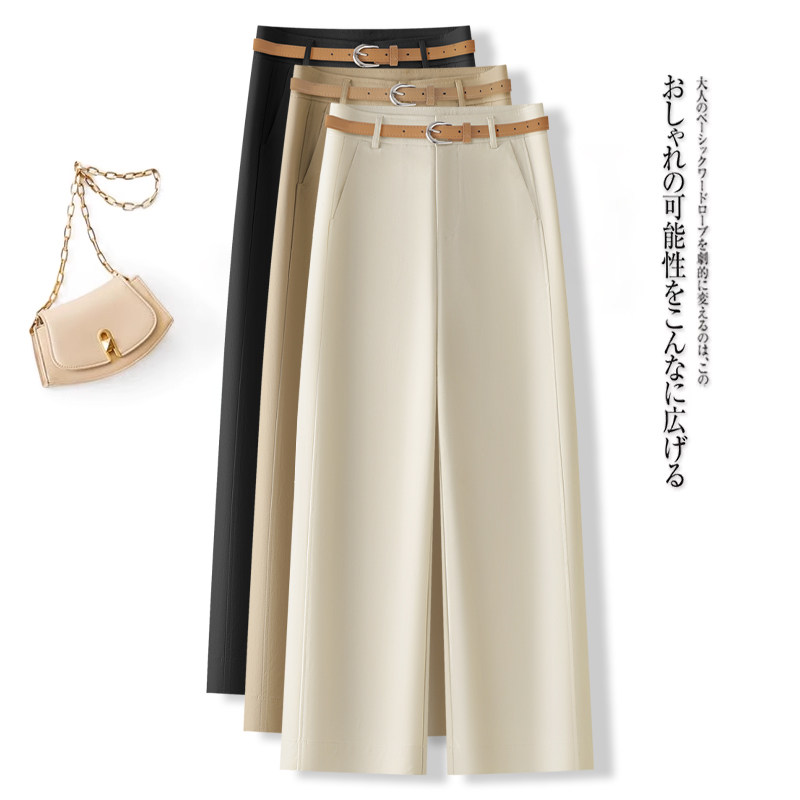 垂感莱赛尔休闲西装裤九分裤女2026春季新高腰通勤显瘦直筒阔腿裤