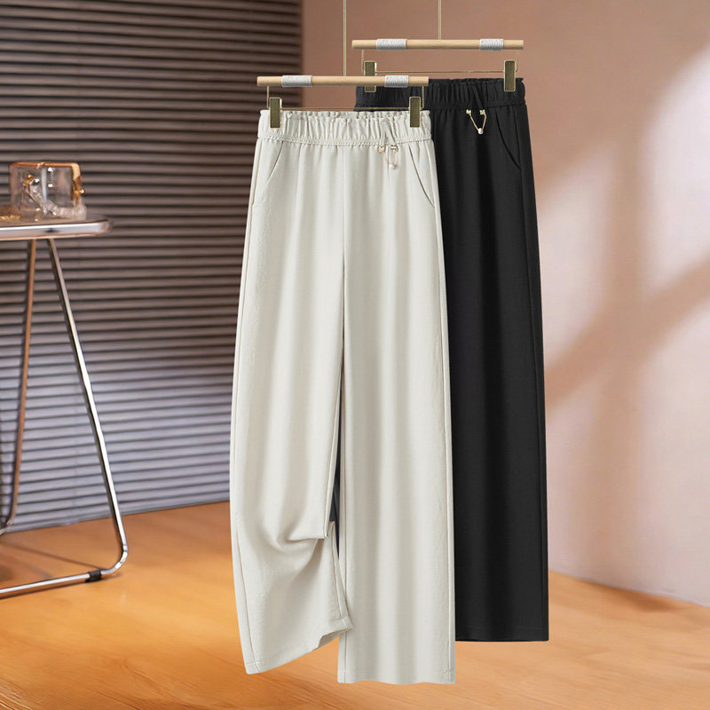 亚麻直筒西装裤女2026春夏季新款高腰百搭显瘦宽松长裤阔腿休闲裤