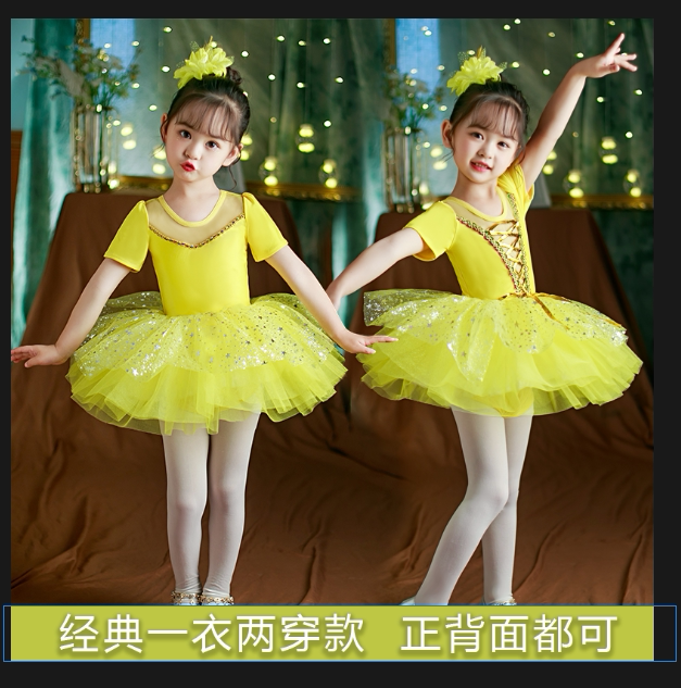 六一儿童演出服薄款幼儿园可爱蓬蓬纱裙芭蕾舞蹈小学生公主舞蹈服
