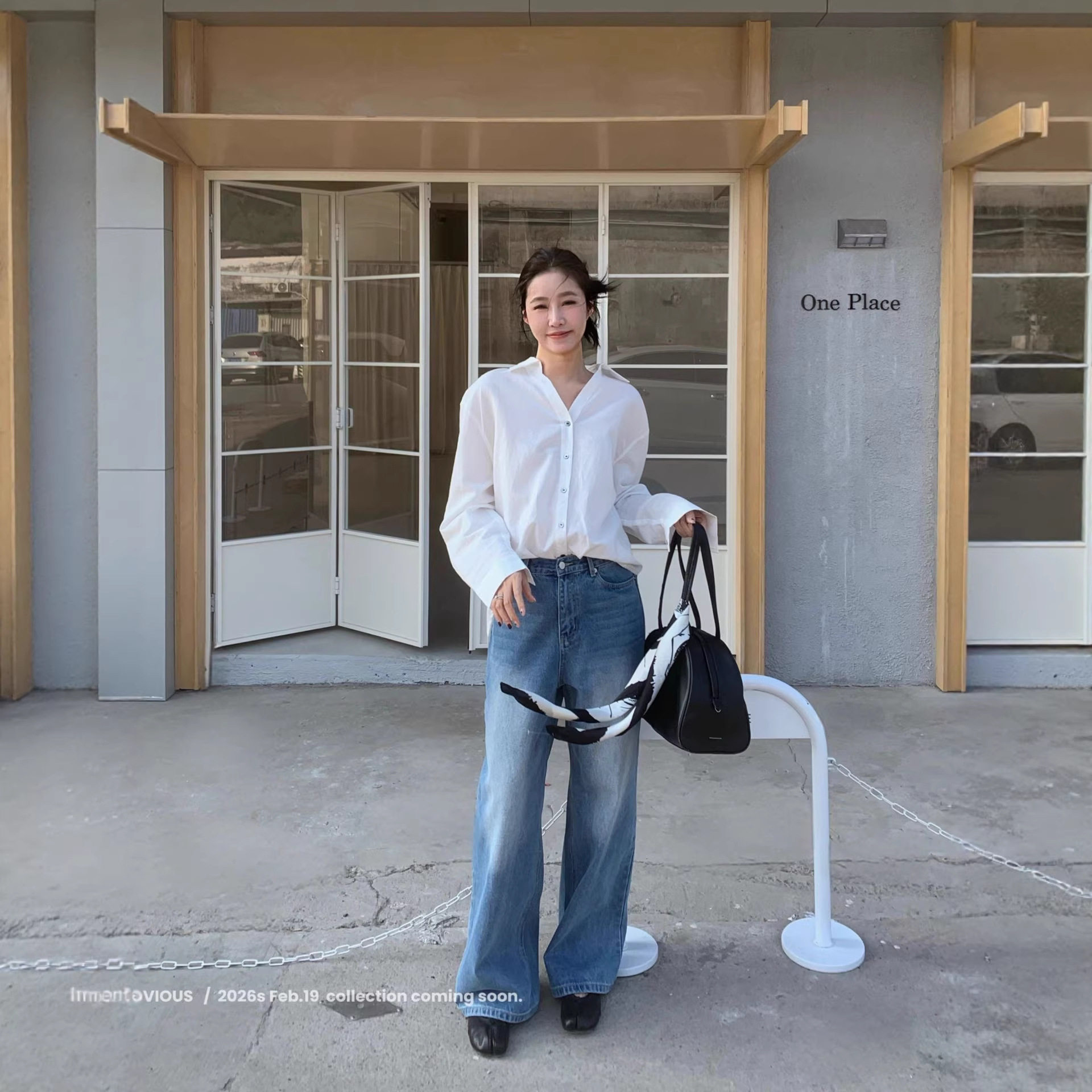 TTOO VOUIS春季新款韩版配时尚丝巾设计感港风中长款长袖棉麻衬衫