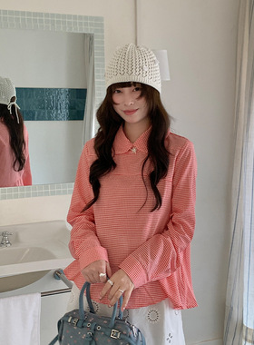 you think 春夏2026新款韩系长袖格子上衣小个字衬衫衬设计感衣女