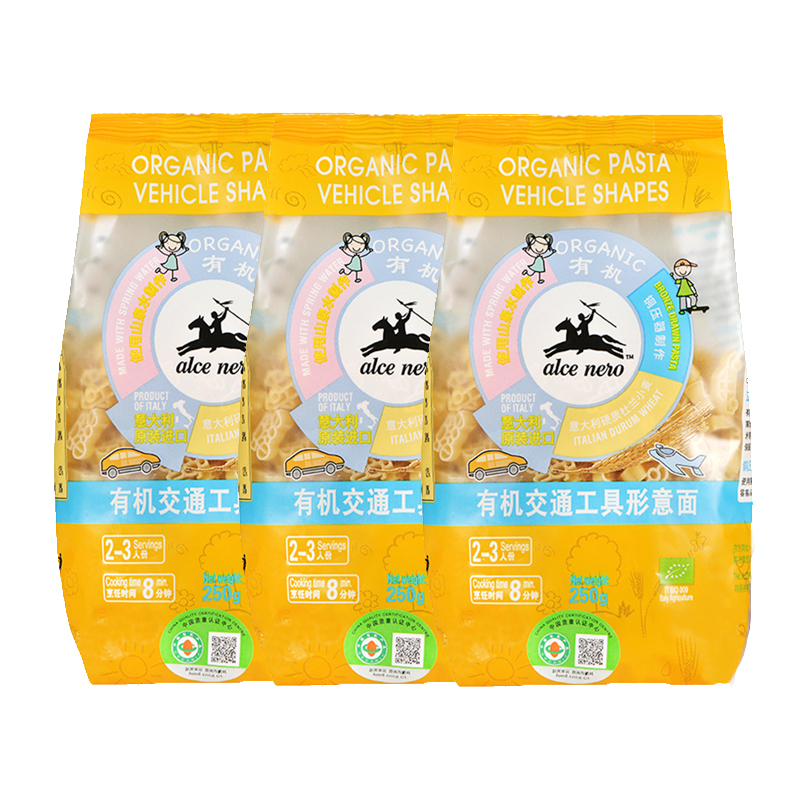 意大利进口Alce Nero有机尼奥有机交通工具形意面意大利面250g