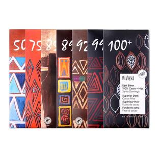 4块薇莉Vivani德国进口多浓度黑巧克力纯可可脂糖果组合装