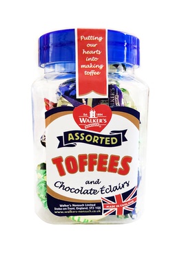 沃尔克斯英国进口什锦太妃糖年货婚庆喜糖罐装礼品130g