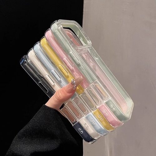 日韩ins适用苹果17promax手机壳新款iphone16/15/14plus少女风13pro透明简约12多巴胺11高级感全包防摔保护套