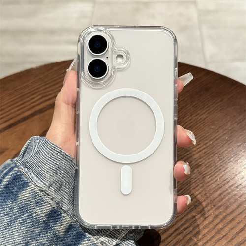 新款适用iphone16promax超薄磨砂磁吸16pro透明高级感苹果15plus全包防摔14保护套13男女12小众11简约硬壳