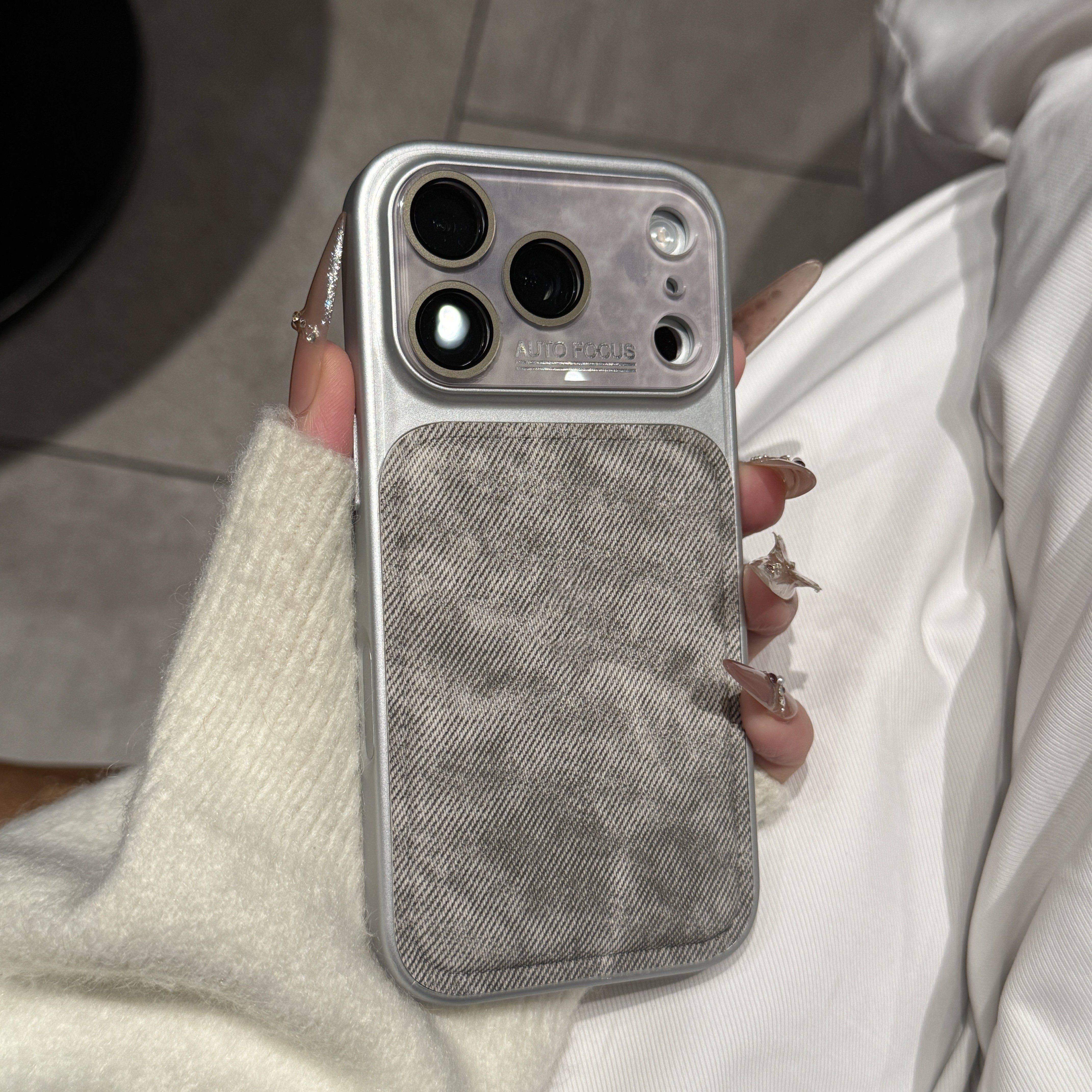 鎏金秒变17大视窗牛仔布纹适用苹果17promax手机壳新款iphone16/15pro自带镜头膜14promax保护套情侣15高级感,3C数码配件,手机保护套/壳,淘宝优惠券,粉丝福利购,淘宝优惠卷