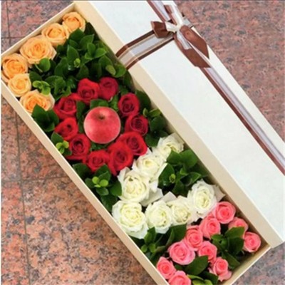 圣诞节平安夜苹果礼盒花束鲜花速递同城配送鞍山市铁东铁西区海城