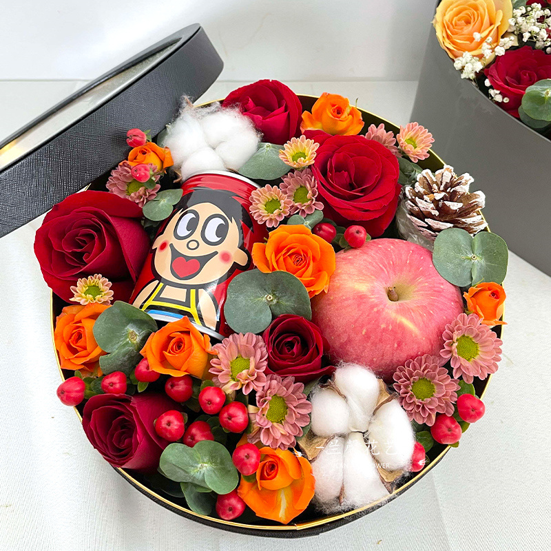 圣诞节平安夜苹果礼盒花束鲜花速递同城配送江苏盐城市亭湖盐都区