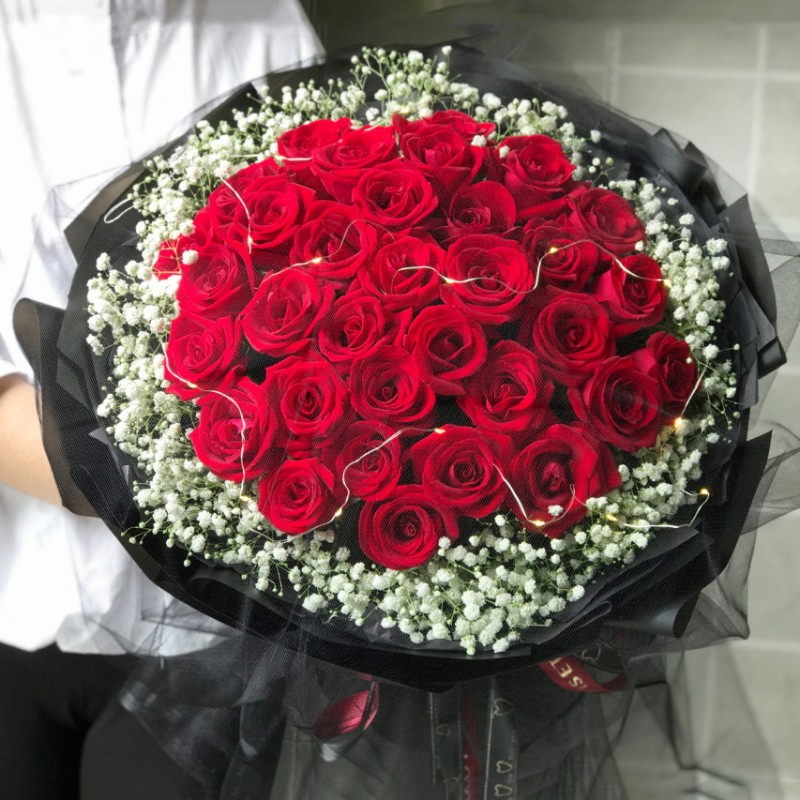 辽宁省阜新市海州区细河区鲜花速递同城配送七夕情人节红玫瑰花束