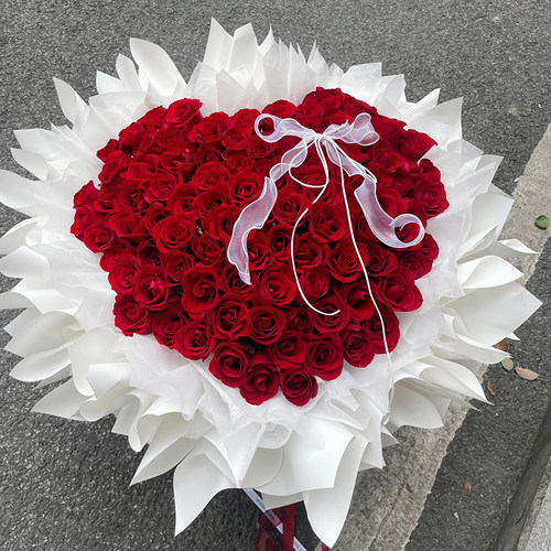 七夕情人节鲜花速递浙江衢州市江山市龙游常山县同城配送玫瑰花束