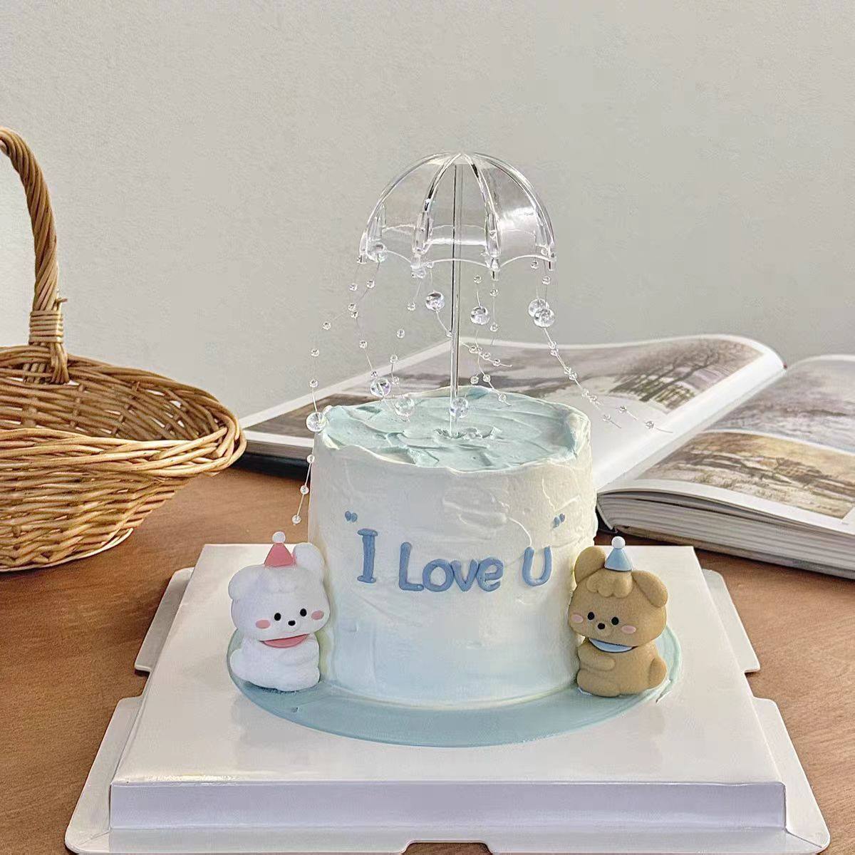 2025七夕情人节网红可爱修狗蛋糕装饰摆件情侣节日小雨伞装扮插件,节庆用品/礼品,节日装扮用品,淘宝优惠券,粉丝福利购,淘宝优惠卷