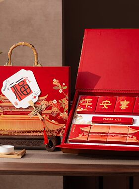 2026年新款中秋月饼礼盒高档包装空盒子送礼桂子飘香竹节8粒空盒