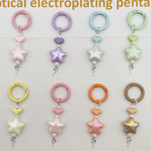 拼豆挂扣钥匙扣diy配件手机链包包挂件DIY盲盒萌粒配饰件