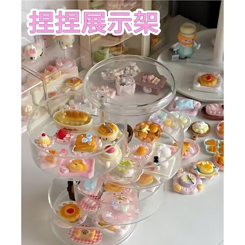 小红薯萌粒收纳盒带门可叠加透明