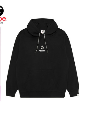 Aape旗舰店男装春季扑克徽章字母印花休闲连帽卫衣C351XXP