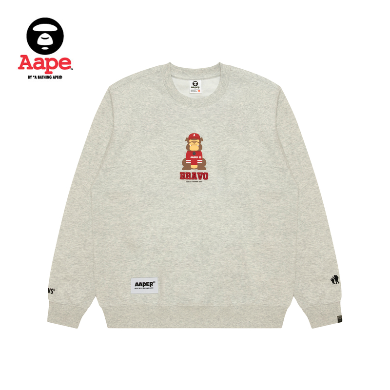 Aape印花休闲潮流圆领卫衣