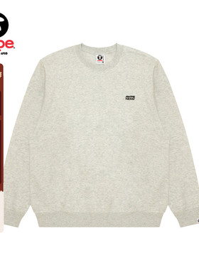 Aape旗舰店男装秋冬字母图案纯色简约休闲潮流圆领卫衣C373XAP