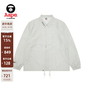 Aape旗舰店男装 25春夏猿人徽章简约休闲潮流教练夹克外套7701XAO