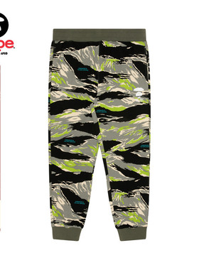 Aape旗舰男装春夏猿人字母刺绣潮流迷彩宽松休闲束脚卫裤A691XBM