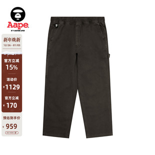 Aape旗舰店男装 C629XXP 秋冬小标徽章潮流特染做旧休闲长裤