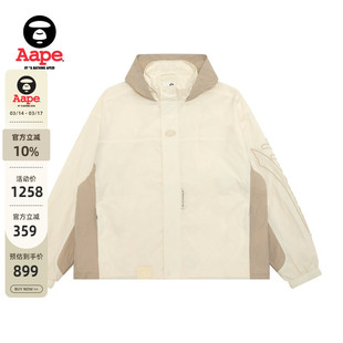 Aape旗舰店男装春季猿人刺绣复古撞色校园风薄夹克外套7751XXP