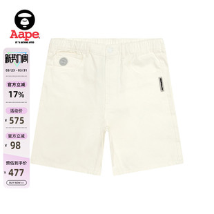 Aape旗舰店男装 B668XAO 春夏猿人徽章休闲潮流水洗牛仔短裤