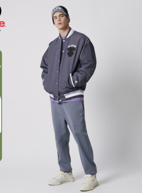 Aape旗舰店男装春夏猿人徽章字母刺绣纯色简约长裤卫裤A640XXL