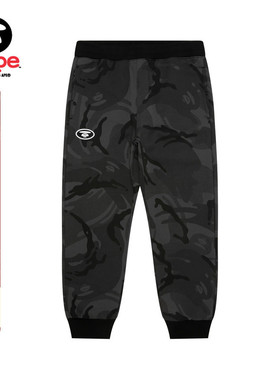 Aape旗舰店男装秋冬迷彩猿人刺绣休闲潮流薄绒束脚裤C644XBP