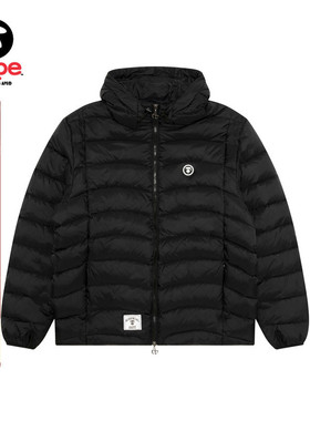 Aape联名NOMANUAL男装爆裂字母印花排骨羽绒服外套9775XXP