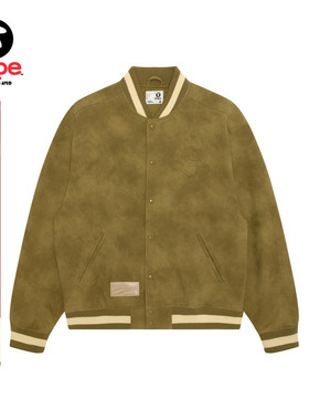 Aape旗舰店男装秋冬复古做旧休闲潮流棒球服夹克外套7753XXP
